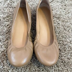 J. Crew Women's Beige Leather Flats
